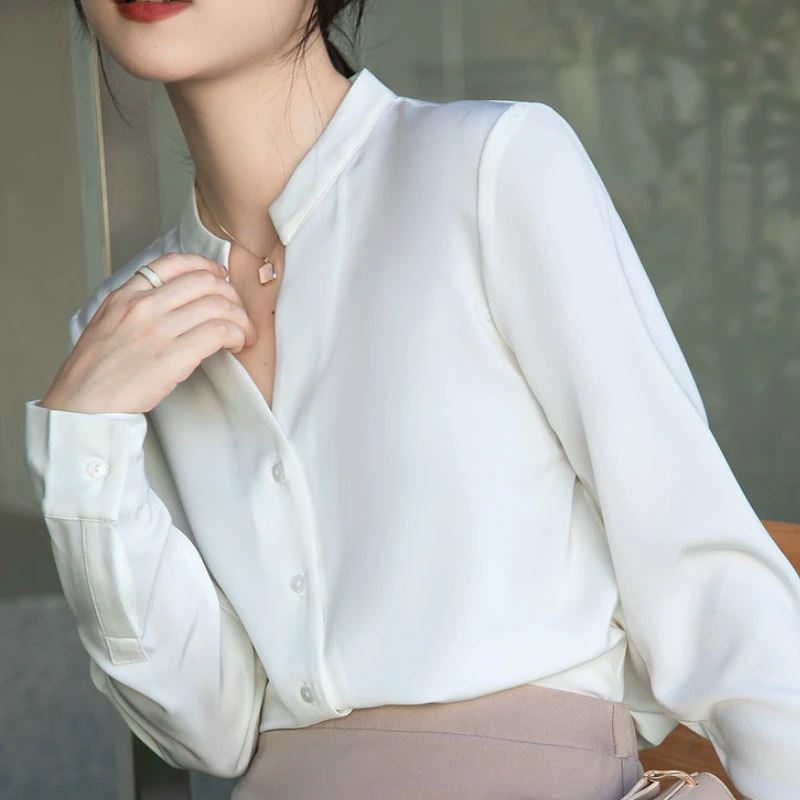 Fashion Chiffon Blouses for Women Clothing White Long Sleeves Shirts Females Elegant Solid Tops Button V-Neck Office Ladies
Fashion Chiffon Blouses for Women Clothing White Long Sleeves Shirts Females Elegant Solid Tops Button V-Neck Office Ladies