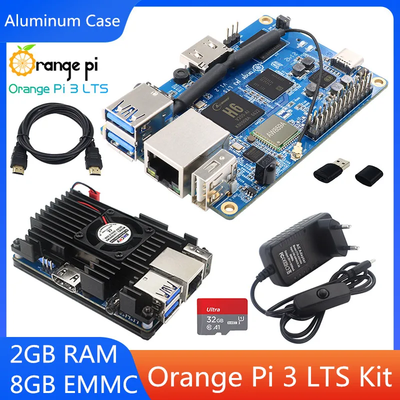 Мини-компьютер Orange Pi 3 LTS H6 64-бит, 2 Гб ОЗУ 8 ГБ EMMC WIFI BT5.0 гигабитный 1,8 ГГц AllWinner H6 SoC Android 9,0 Ubuntu Debian OS
Мини-компьютер Orange Pi 3 LTS H6 64-бит, 2 Гб ОЗУ 8 ГБ EMMC WIFI BT5.0 гигабитный 1,8 ГГц AllWinner H6 SoC Android 9,0 Ubuntu Debian OS