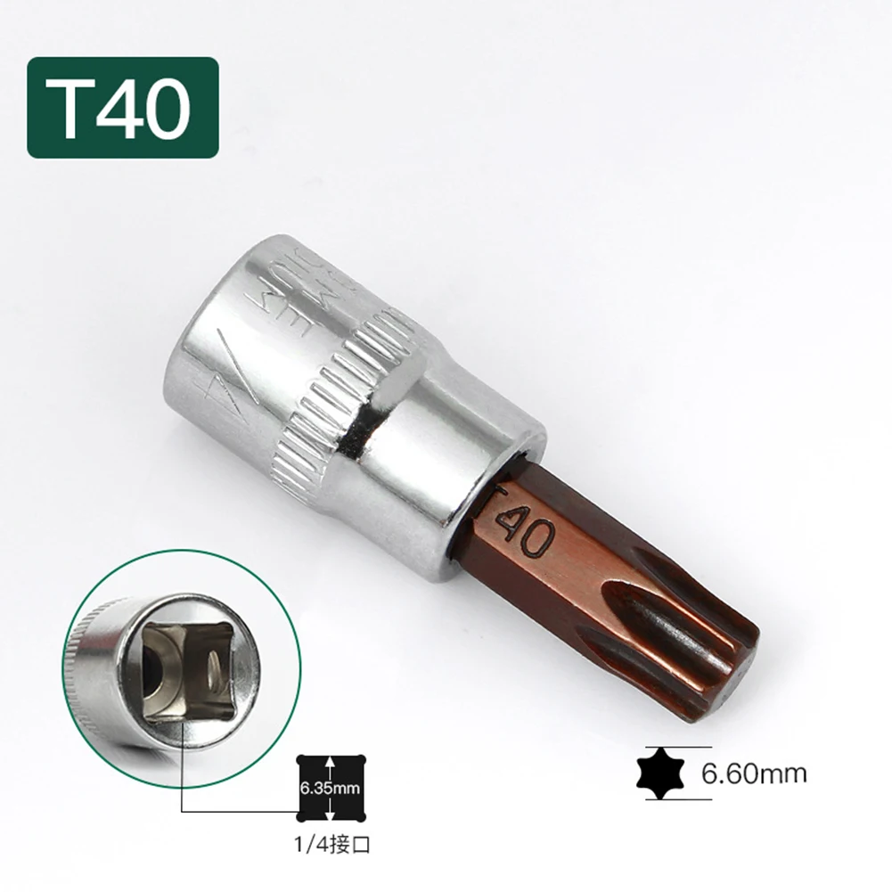 Professional 5pcs Torx Screwdriver Bits for Electricians and Mechanics 1/4 Inch Drive Socket Head T15 T20 T25 T30 T40
Professional 5pcs Torx Screwdriver Bits for Electricians and Mechanics 1/4 Inch Drive Socket Head T15 T20 T25 T30 T40