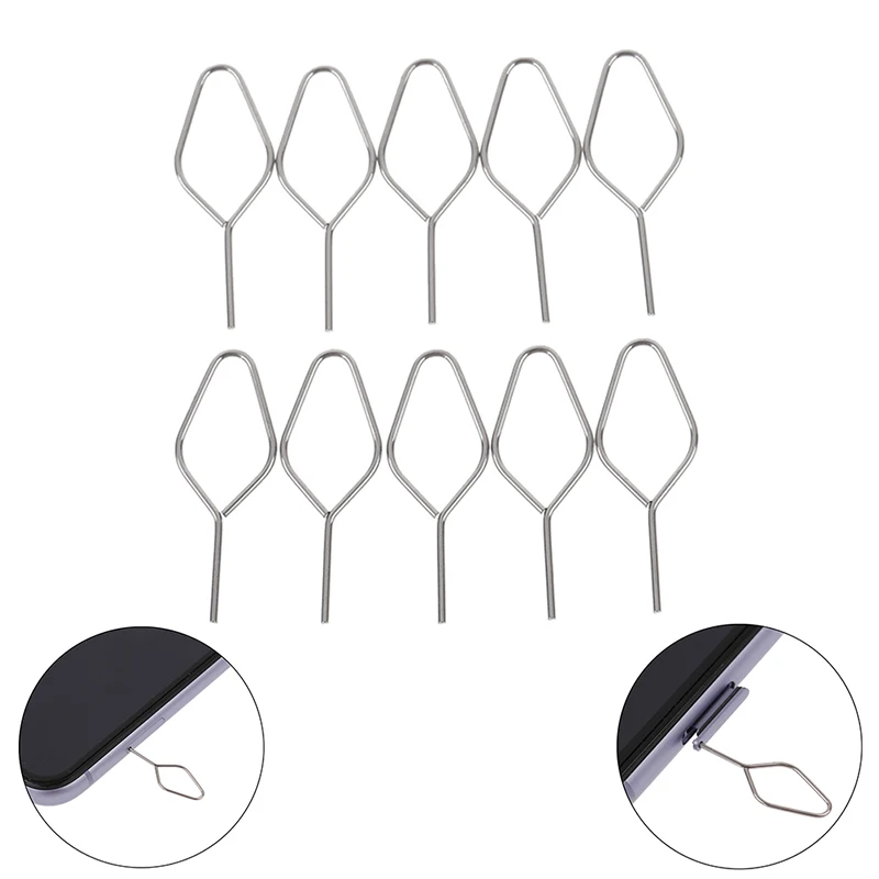 10 Pcs Universal Metal Phone Sim Card Tray Pin Eject Removal Tools Needle Opener Needle Opener Ejector 
10 Pcs Universal Metal Phone Sim Card Tray Pin Eject Removal Tools Needle Opener Needle Opener Ejector