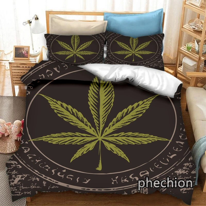 

phechion Weeds Leaf 3D Print Bedding Set Duvet Covers Pillowcases One Piece Comforter Bedding Sets Bedclothes Bed Linen K287