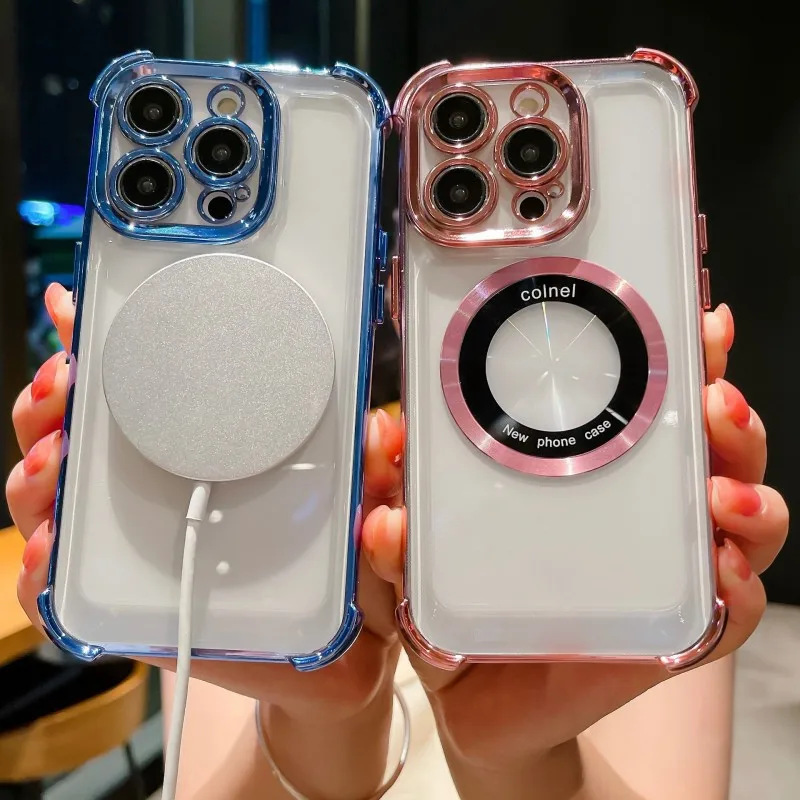 Four-Corner Anti-Fall Magnetic Leakage Protective Cover, Suitable For Iphone 15promax13pro 12 11mobile Phone Case Popular
Four-Corner Anti-Fall Magnetic Leakage Protective Cover, Suitable For Iphone 15promax13pro 12 11mobile Phone Case Popular