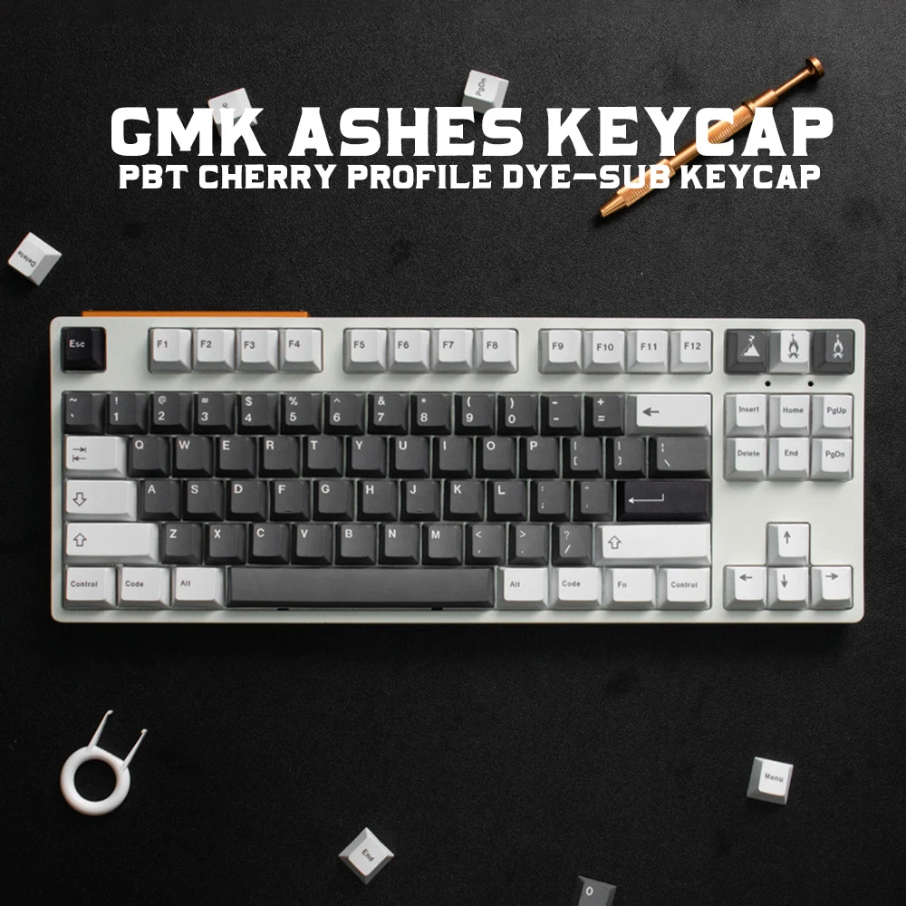 

Large Set GMK Ashes Dye-Sub Cherry Profile PBT Keycap English Custom Personality Keycaps For Mechanical Keyboard 61/64/68/75/84