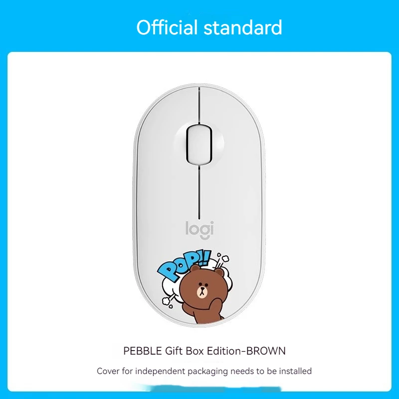 

Logitech Quality Products Pebble Line Friends Co Branded Wireless Bluetooth Silent Pebble Mouse Office Power Saving, Durable