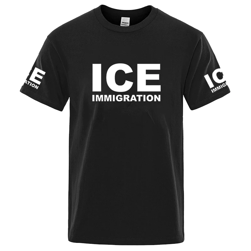 United States Immigration Men T-shirt ICE Graphic Casual Tops Luxury Brand America Print Tee Personality Fashion Cool Streetwear
United States Immigration Men T-shirt ICE Graphic Casual Tops Luxury Brand America Print Tee Personality Fashion Cool Streetwear