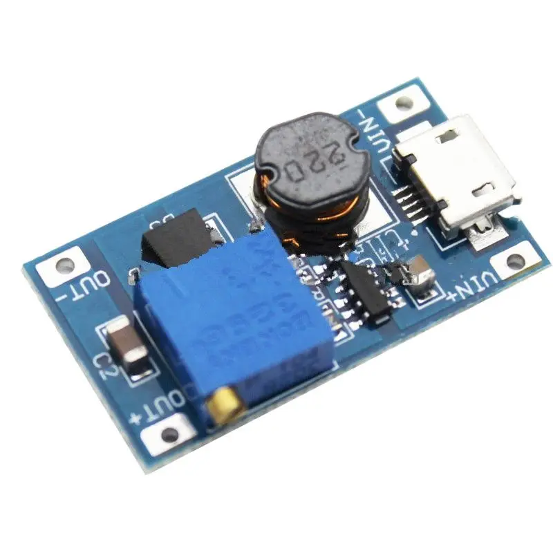 

2a booster board DC-DC boost module wide voltage input 2/24V rise 5/9/12/28V adjustable 2577