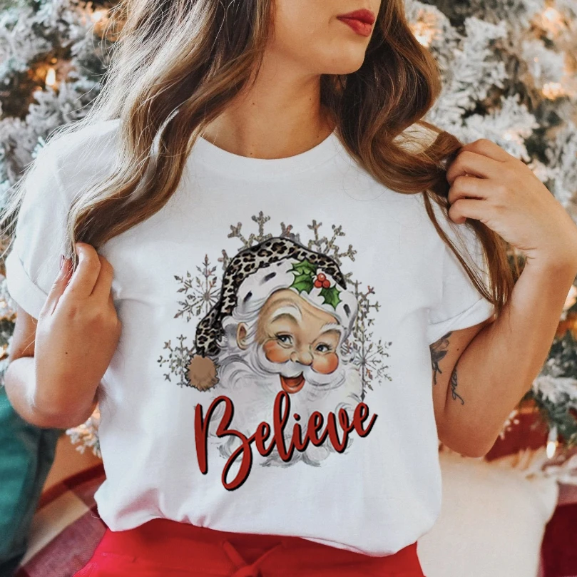 Christmas Print Women's T-Shirt Holiday Shirt Tops O-Neck Classic Casual Short Sleeve Harajuku Street Pullover Daily Loose Tees
Christmas Print Women's T-Shirt Holiday Shirt Tops O-Neck Classic Casual Short Sleeve Harajuku Street Pullover Daily Loose Tees