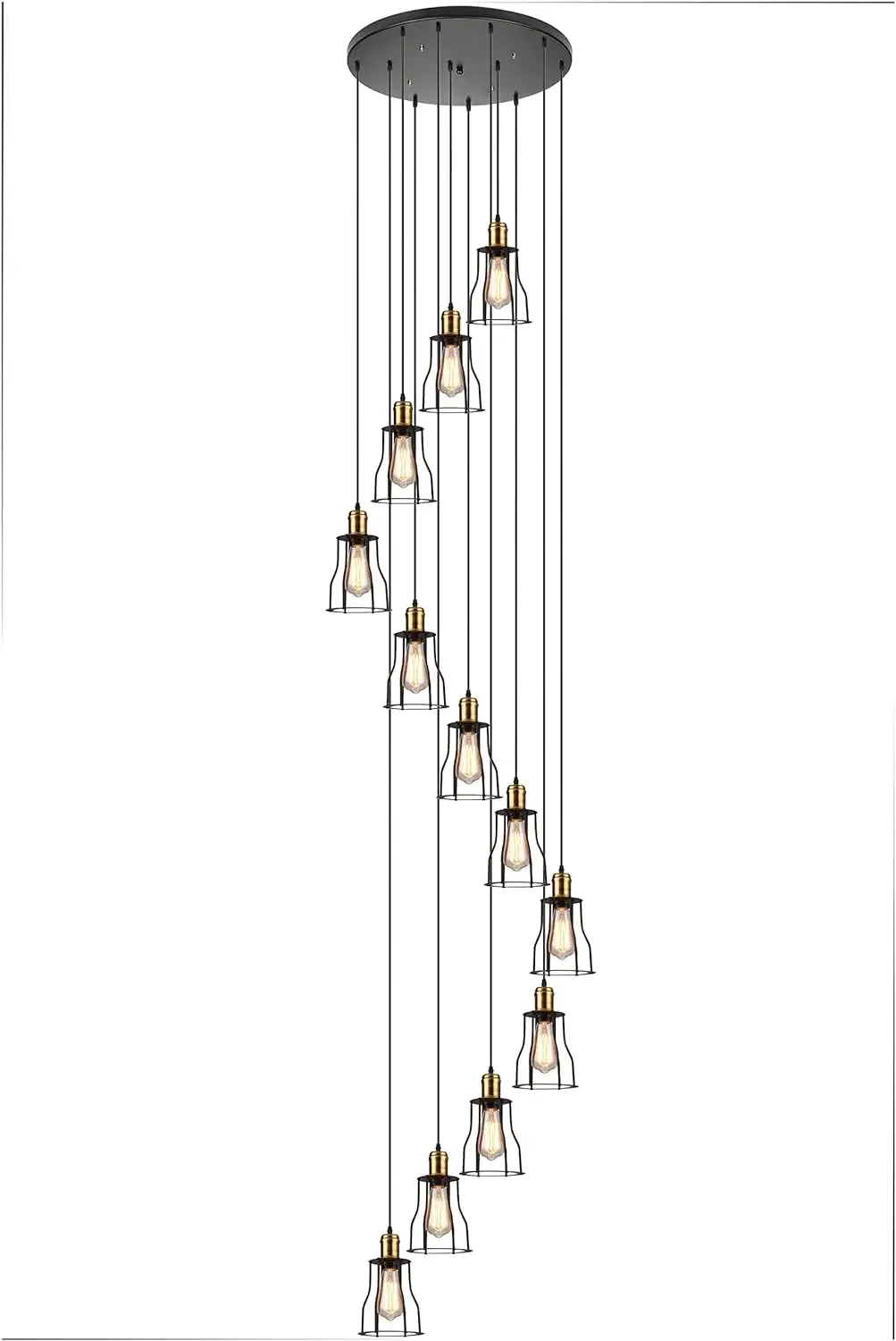 Industrial Chandeliers High Ceiling Vintage Metal Cage Pendant Lights Dome Flush Mount Hanging Long Chandelier Fixture
Industrial Chandeliers High Ceiling Vintage Metal Cage Pendant Lights Dome Flush Mount Hanging Long Chandelier Fixture