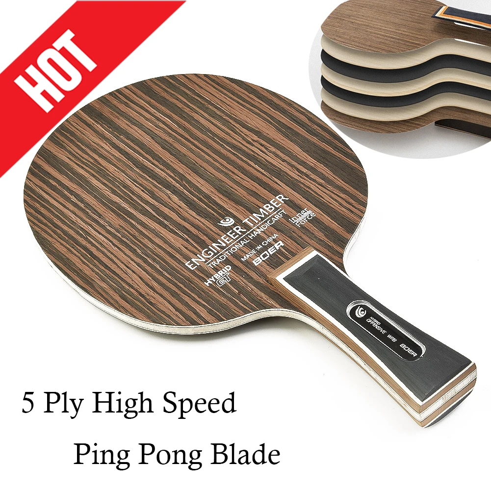 Super Hard Ebony Wood Dalbergia Table Tennis Blade 5 Ply High Speed Ping Pong Blade For Quick Attack Offensive Players
Super Hard Ebony Wood Dalbergia Table Tennis Blade 5 Ply High Speed Ping Pong Blade For Quick Attack Offensive Players