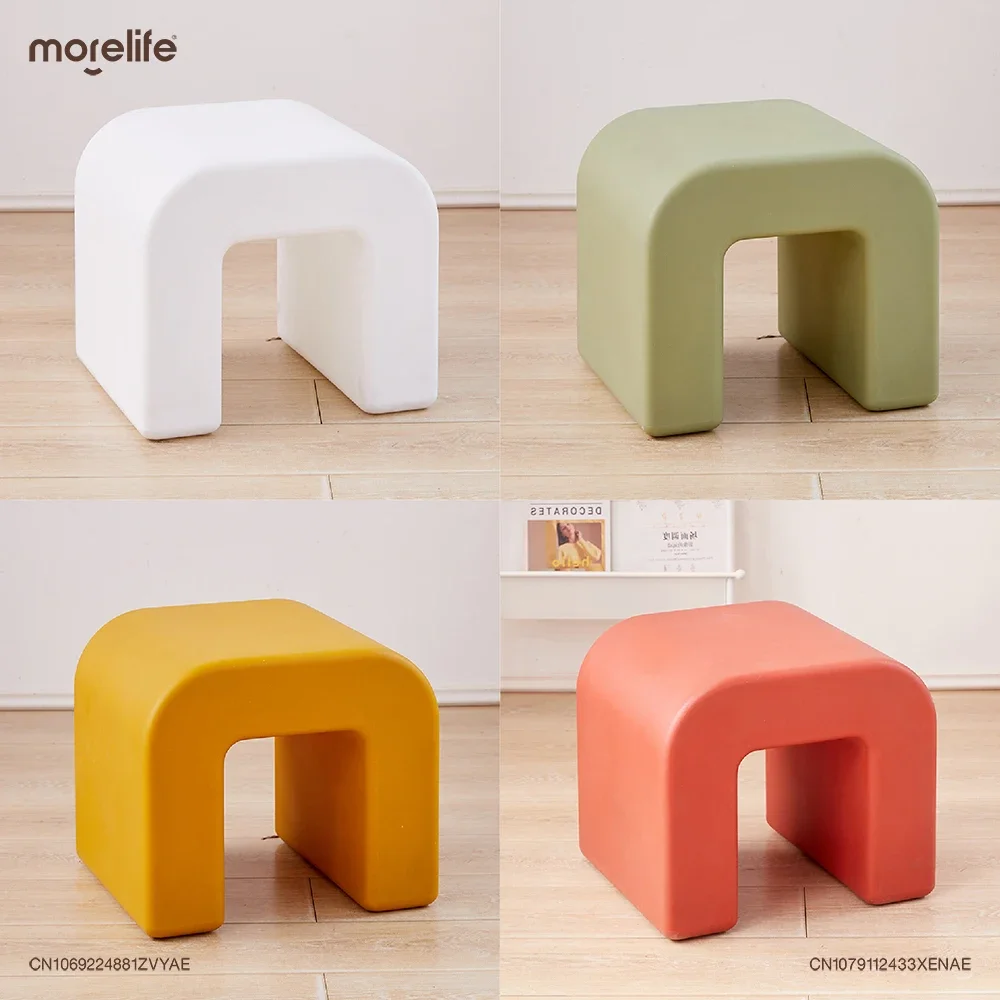 

Household Plastic Shoe Changing Stool Small Stools Footstool Ottomans Living Room Coffee Table Simple Modern Low Stool Furniture