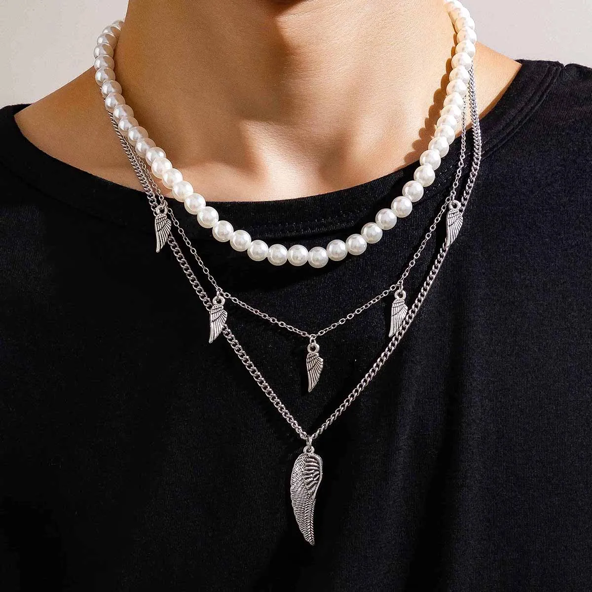 Lacteo Punk Imitation Pearl Strand Necklace for Men Geometric Tassel Pendant Choker Jewelry Collar Neck Chain Boy Hip Hop Gifts
Lacteo Punk Imitation Pearl Strand Necklace for Men Geometric Tassel Pendant Choker Jewelry Collar Neck Chain Boy Hip Hop Gifts
