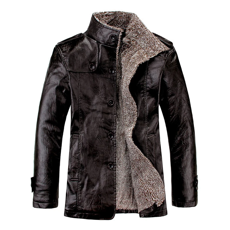 2023 Autumn Winter Mens Black Fashion Fleece Leather Jacket Slim Fit Turn Down Collar Warm PU Jacket Male Motorcycle Size 6XL
2023 Autumn Winter Mens Black Fashion Fleece Leather Jacket Slim Fit Turn Down Collar Warm PU Jacket Male Motorcycle Size 6XL