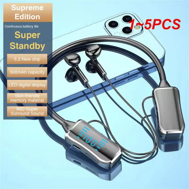 1~5PCS Long battery Life Wireless Headphones Neckband 5.2 Earphones With Mic Sport Headset Noise Reduction for
1~5PCS Long battery Life Wireless Headphones Neckband 5.2 Earphones With Mic Sport Headset Noise Reduction for