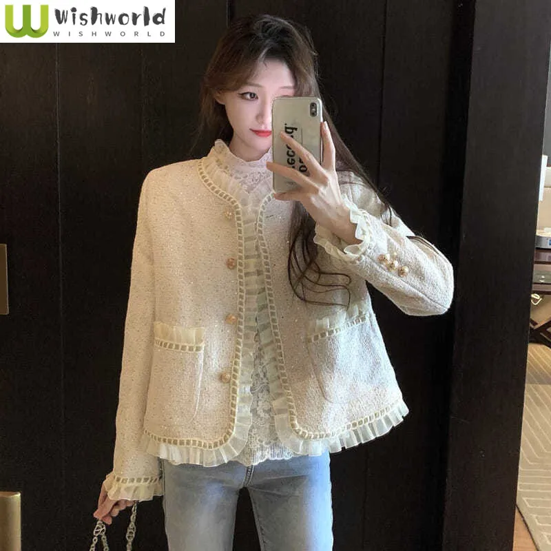 Fashion Temperament Women's Coat Spring and Autumn Winter 2022 New Splicing Celebrity Temperament Long Sleeve Top
Fashion Temperament Women's Coat Spring and Autumn Winter 2022 New Splicing Celebrity Temperament Long Sleeve Top