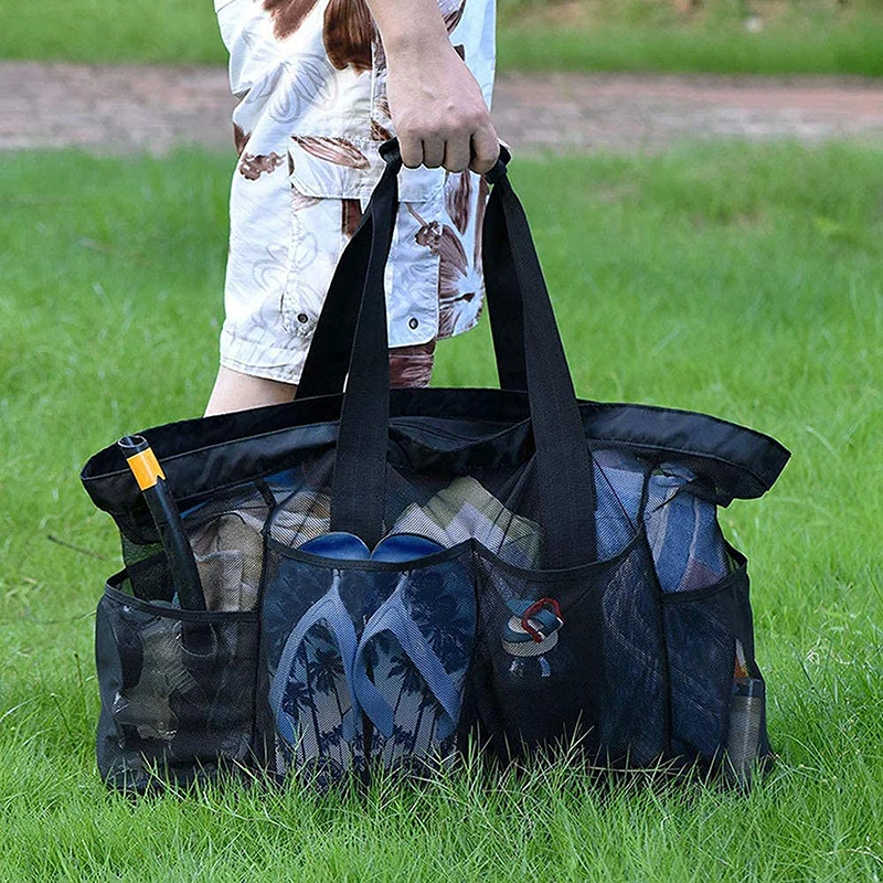 multi-Pockets Summer Large Beach Bag For Towels Mesh Durable Beach Bag For Toys Underwear Pocket Beach Tote Bag
multi-Pockets Summer Large Beach Bag For Towels Mesh Durable Beach Bag For Toys Underwear Pocket Beach Tote Bag