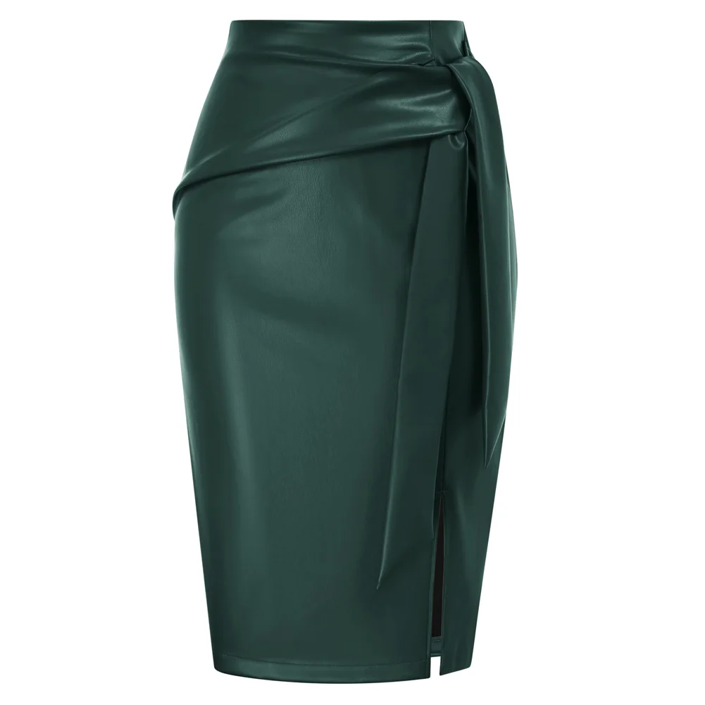 Women Elegant Causal Dresses Leather Skirt OL High Waist Slit Front Slit Bodycon Skirt Solid Color Female Slim Fit Skirts
Women Elegant Causal Dresses Leather Skirt OL High Waist Slit Front Slit Bodycon Skirt Solid Color Female Slim Fit Skirts