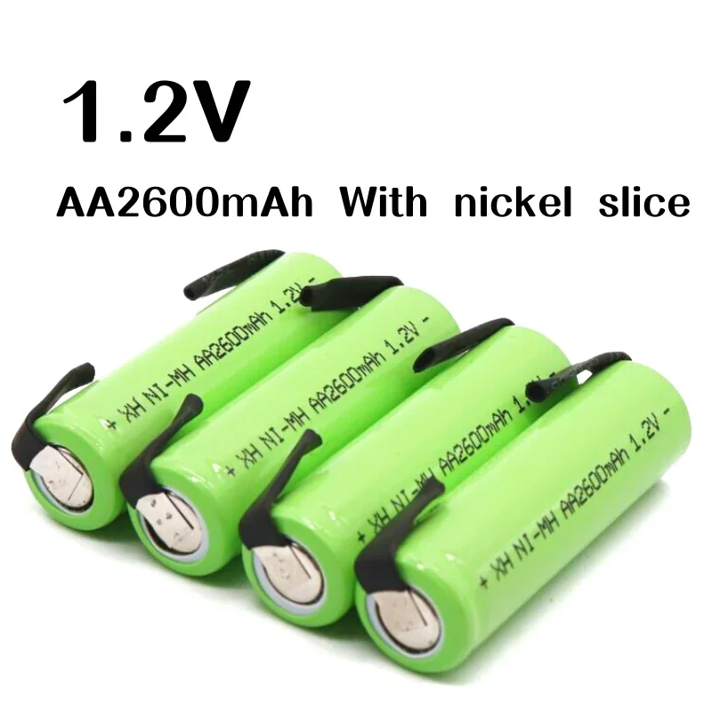 Rechargeable Battery 1.2V AA 2600mah NI-MH,AAbattery with Nickel Slice Suitable for Philips Electric Shavers and Other Batteries
Rechargeable Battery 1.2V AA 2600mah NI-MH,AAbattery with Nickel Slice Suitable for Philips Electric Shavers and Other Batteries