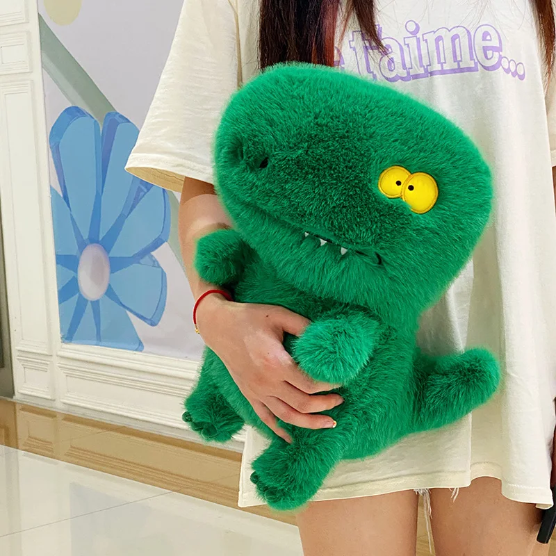

Маленькая зеленая демографическая плюшевая игрушка 35 см, мягкая набивная мультяшная аниме-фигурка, забавная кукла динозавра, Высококачественная Подушка для сна, подарки
