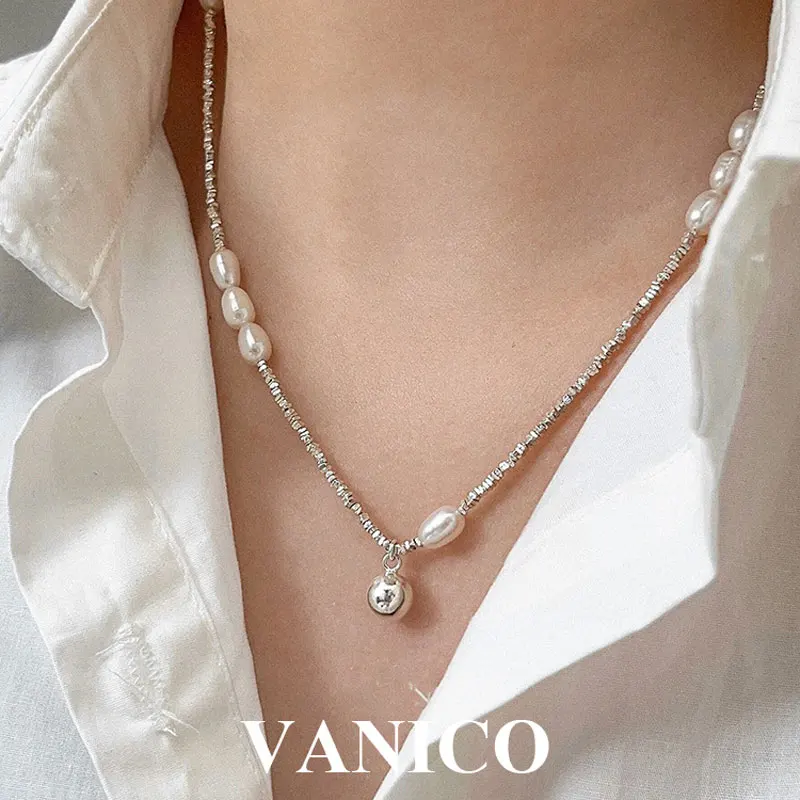 Baroque Pearls Beaded Necklace Y2K Trendy Sterling Silver Irregular Beads Freshwater Pearl Chain Plain Ball Pendant Necklace
Baroque Pearls Beaded Necklace Y2K Trendy Sterling Silver Irregular Beads Freshwater Pearl Chain Plain Ball Pendant Necklace