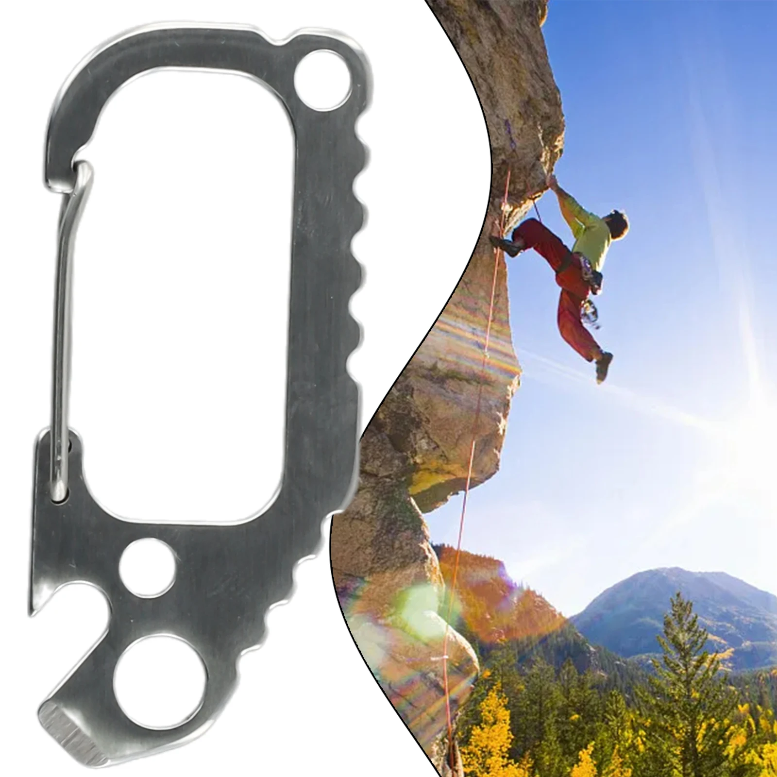 Equipment Carabiner Buckle Clip D Ring Lock Mountaineering Outdoor Rappelling Rock Climbing Snap Stainless Steel
Equipment Carabiner Buckle Clip D Ring Lock Mountaineering Outdoor Rappelling Rock Climbing Snap Stainless Steel