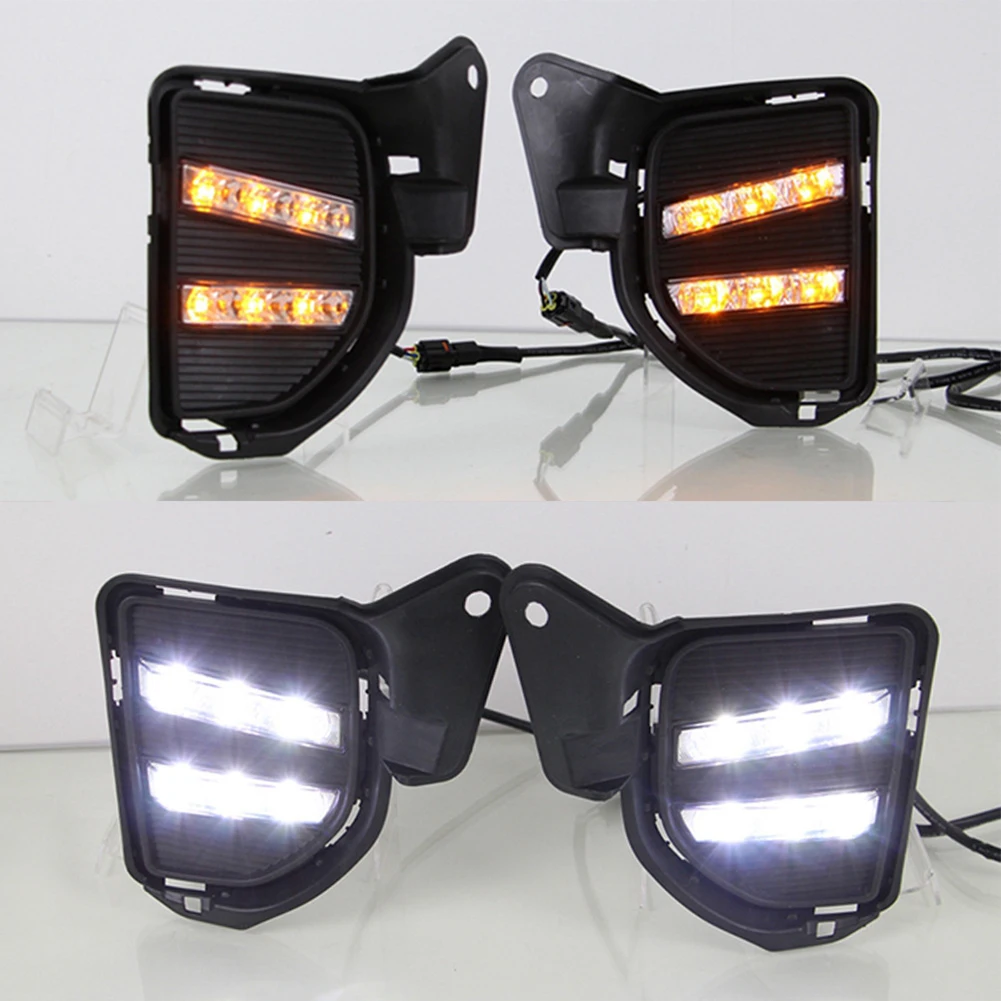 2pcs White+Yellow 12V LED Daytime Running Lights Fit For Toyota Hiace 2014-2016 Headlights Car Front Bumper Turn Signal Lamps
2pcs White+Yellow 12V LED Daytime Running Lights Fit For Toyota Hiace 2014-2016 Headlights Car Front Bumper Turn Signal Lamps