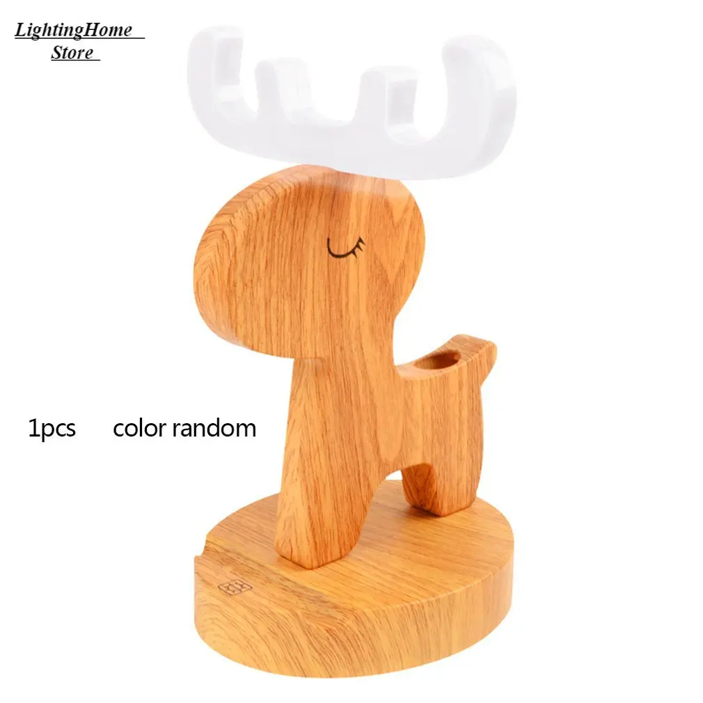 2 in 1 Universal Portable Cartoon Deer Wooden Mobile Phone Holder Bracket Night Light for Desk Tablet Stand Drop Shipping
2 in 1 Universal Portable Cartoon Deer Wooden Mobile Phone Holder Bracket Night Light for Desk Tablet Stand Drop Shipping
