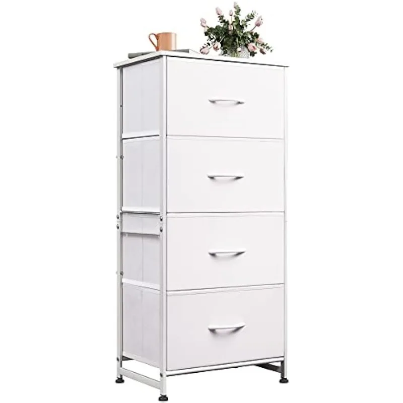 

WLIVE Dresser with 4 Drawers, Storage Tower, Organizer Unit, Fabric Dresser for Bedroom, Hallway, Entryway, Closets, Sturdy