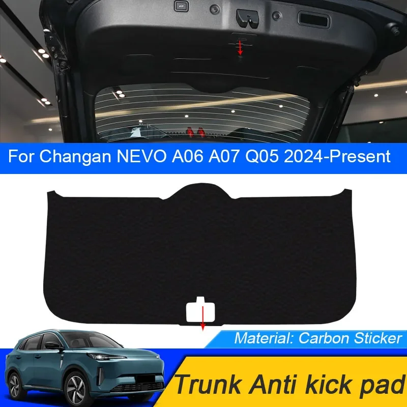 

Автомобильный коврик из искусственной кожи для CHANGAN EVO A06 A07 Q05 2024, Противоударная подушка для багажника, Пылезащитная наклейка на заднюю дверь, автомобильные аксессуары