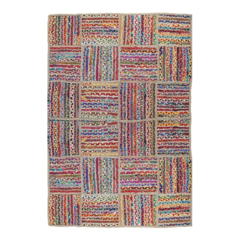 

Плетеный вручную хлопковый джутовый коврик для столовой бежевый ковер для гостиной
