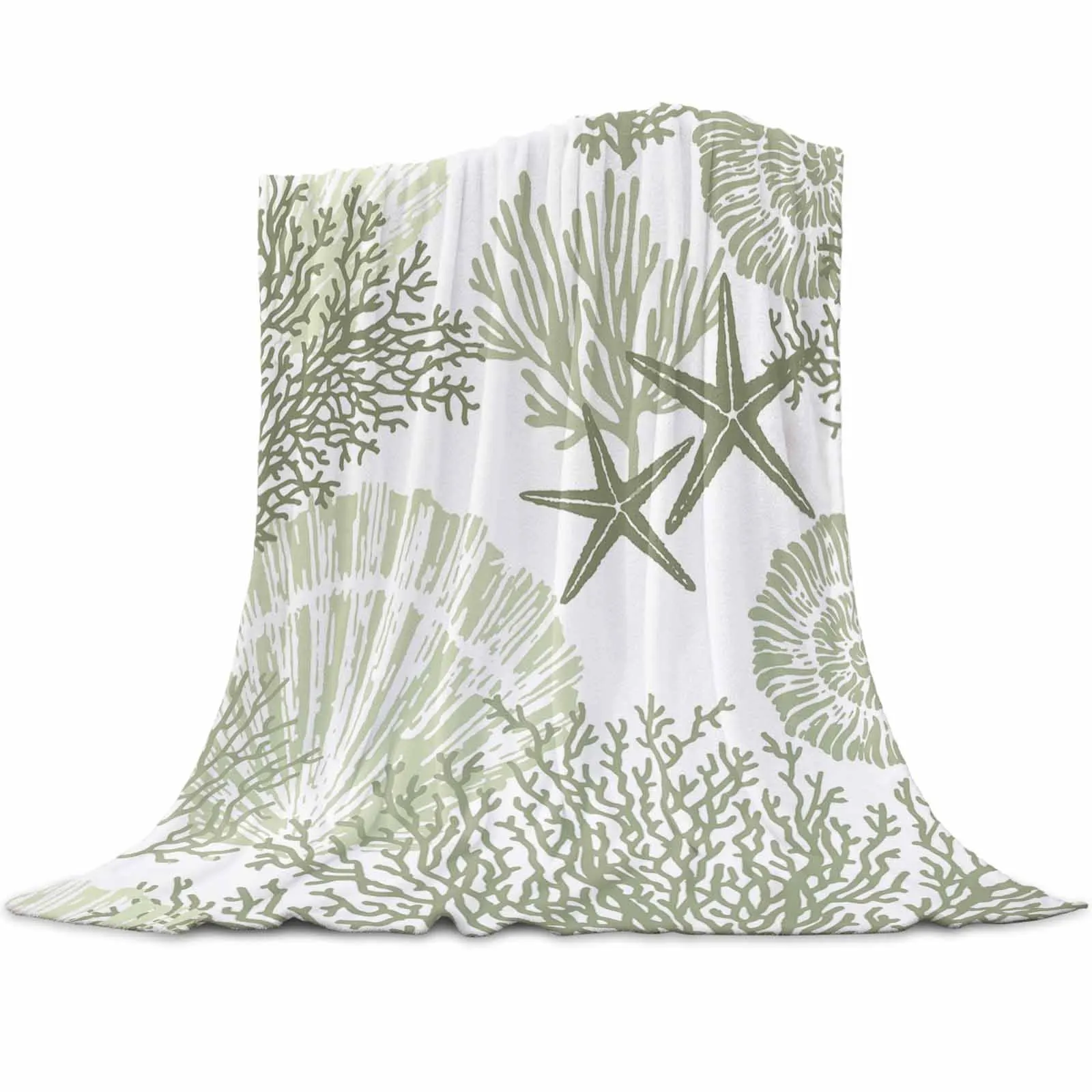 Sage Green Ocean Coral Shells Starfish Abstract Throw Blanket Christmas Blanket Soft Plush Warm Sofa Throw Blanket Holiday Gifts
Sage Green Ocean Coral Shells Starfish Abstract Throw Blanket Christmas Blanket Soft Plush Warm Sofa Throw Blanket Holiday Gifts