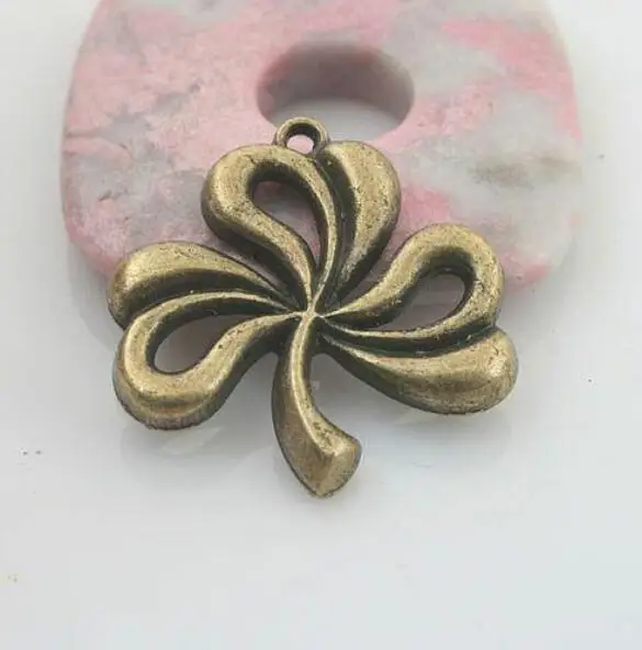 

10pcs 29x29mm,kole:1mm antiqued bronze color pattern leaf design pendant charm G1779