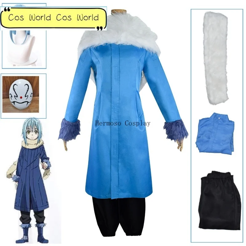 

Anime That Time I Got Reincarnated As A Slime Rimuru Tempest Cosplay Costume Carnaval Halloween Christmas Party Blue Uniform