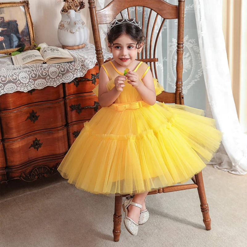 New Girls Sleeveless Puffy Dress High-grade Multi-layer Mesh Birthday Party Princess Dress Elegant Catwalk Performance Vestidos
New Girls Sleeveless Puffy Dress High-grade Multi-layer Mesh Birthday Party Princess Dress Elegant Catwalk Performance Vestidos