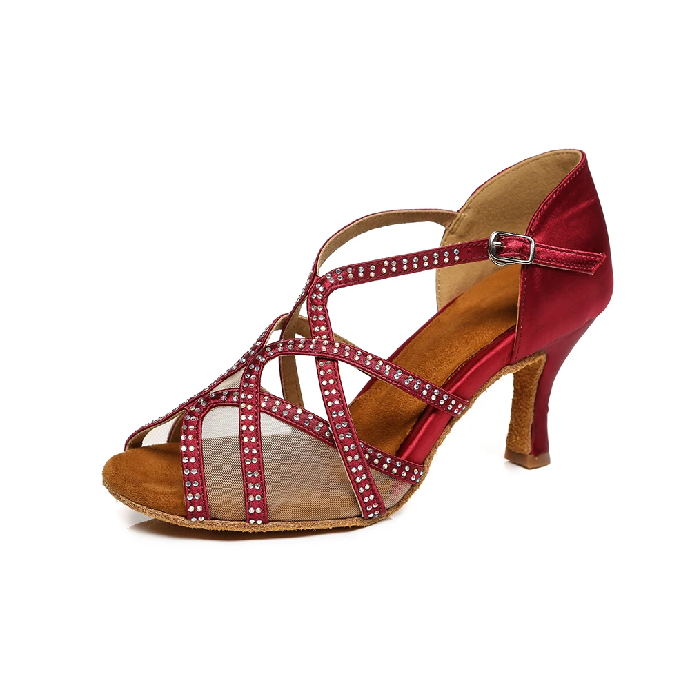 2022 Juerting summer latin dance shoes rhinestone ladies dance shoes fuchsia silk salsa shoes jazz dance
2022 Juerting summer latin dance shoes rhinestone ladies dance shoes fuchsia silk salsa shoes jazz dance