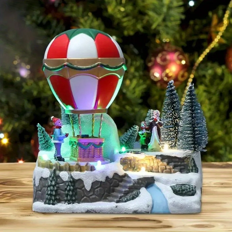 1Pc Christmas Village Music Snow Village House with Rotating Lighted Tropical Balloons Powered Bright Holiday Decoration
1Pc Christmas Village Music Snow Village House with Rotating Lighted Tropical Balloons Powered Bright Holiday Decoration