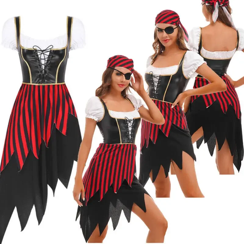 Female Pirate Costume Halloween Role Playing Cosplay Suit Medoeval Gothic Fancy Woman Dress
Female Pirate Costume Halloween Role Playing Cosplay Suit Medoeval Gothic Fancy Woman Dress