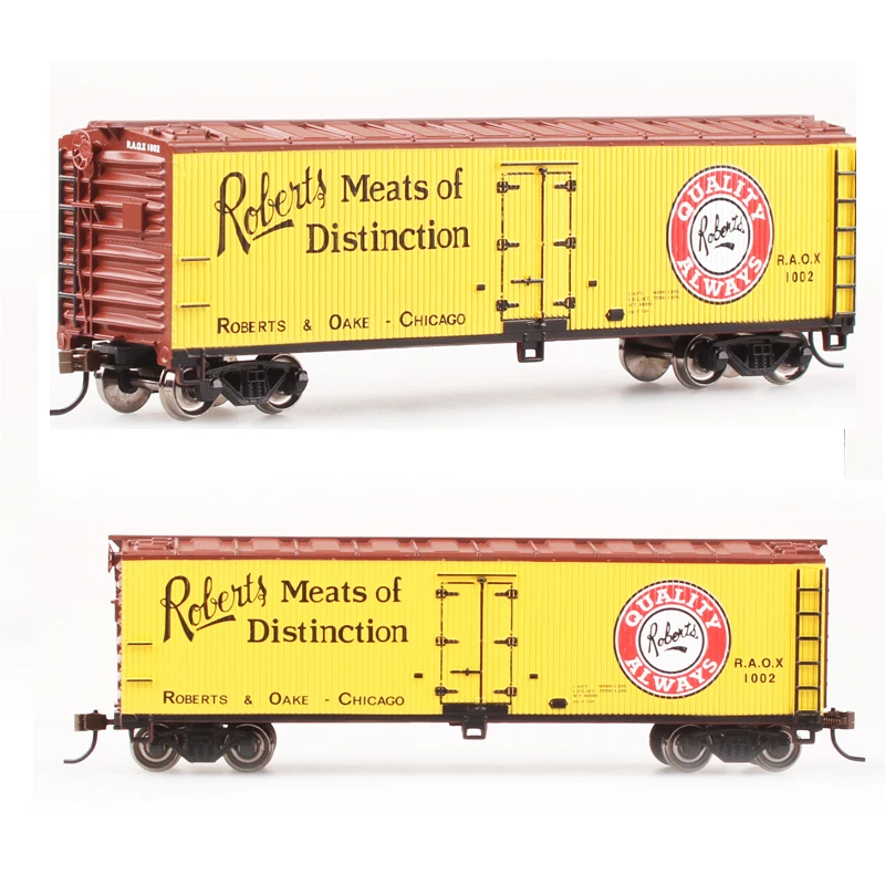 1/87 HO 40 Feet Wooden Refrigerated Truck Metal Wheels Yellow Color Train Model American Series Simulation
1/87 HO 40 Feet Wooden Refrigerated Truck Metal Wheels Yellow Color Train Model American Series Simulation