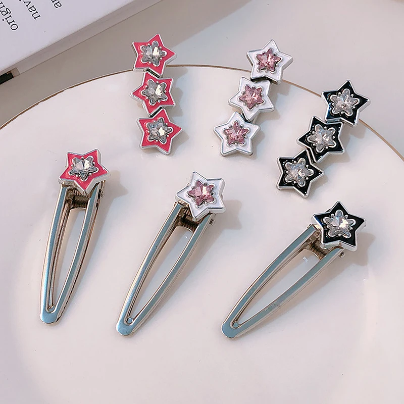 Sweet Girls Hair Clips Y2K Women Cute Pentagram Star Rhinestone Hairpin Hair Accessories BB Hairpins Side Clips Headwear
Sweet Girls Hair Clips Y2K Women Cute Pentagram Star Rhinestone Hairpin Hair Accessories BB Hairpins Side Clips Headwear