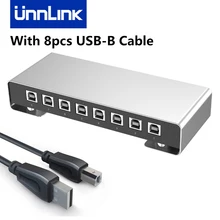 Unnlink USB 8 Port Synchronous Controller USB KMV 1 Set of Keyboard Mouse Control 8 Computer/Laptops/Tables for Workstation
Unnlink USB 8 Port Synchronous Controller USB KMV 1 Set of Keyboard Mouse Control 8 Computer/Laptops/Tables for Workstation