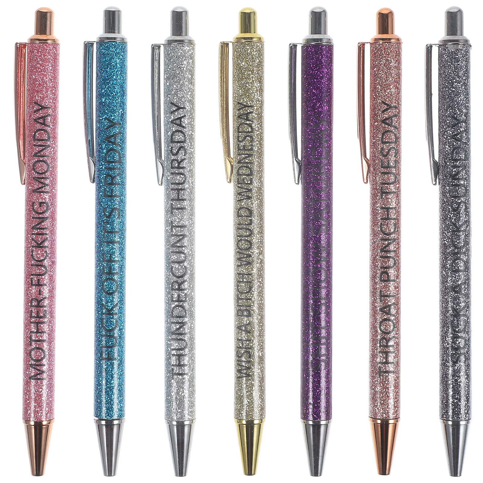 7 Pcs Gold Powder Ballpoint Pen Ballpens Ergonomic School Writing Alloy Portable Play
7 Pcs Gold Powder Ballpoint Pen Ballpens Ergonomic School Writing Alloy Portable Play