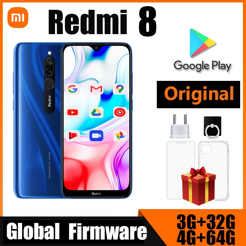 

Смартфон Xiaomi Redmi 8, две SIM-карты, 12 Мп + 2 Мп + 8 Мп, экран 6,22 дюйма, Восьмиядерный Snapdragon 439, 4G LTE