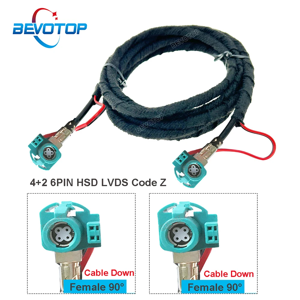 BEVOTOP 4+2 6Pin HSD Cable Z Type Female to Female Right Angle 90° Jack High Speed DataTransmission LVDS Cable Car Wire Harness
BEVOTOP 4+2 6Pin HSD Cable Z Type Female to Female Right Angle 90° Jack High Speed DataTransmission LVDS Cable Car Wire Harness