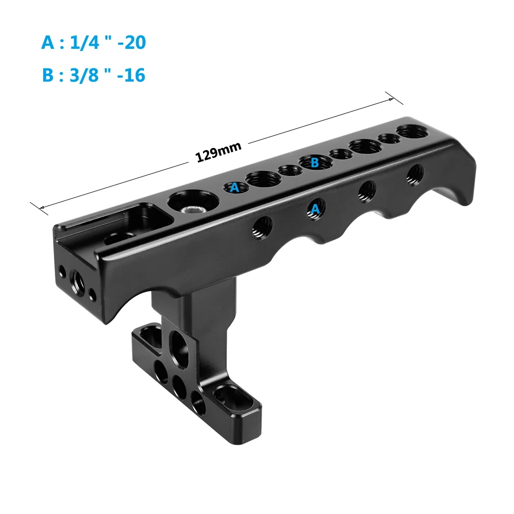 SZRIG Universal Adjust Top Side Handle Grip With Cold Shoe Mount For DSLR Camera Cage Rig Aluminum
SZRIG Universal Adjust Top Side Handle Grip With Cold Shoe Mount For DSLR Camera Cage Rig Aluminum