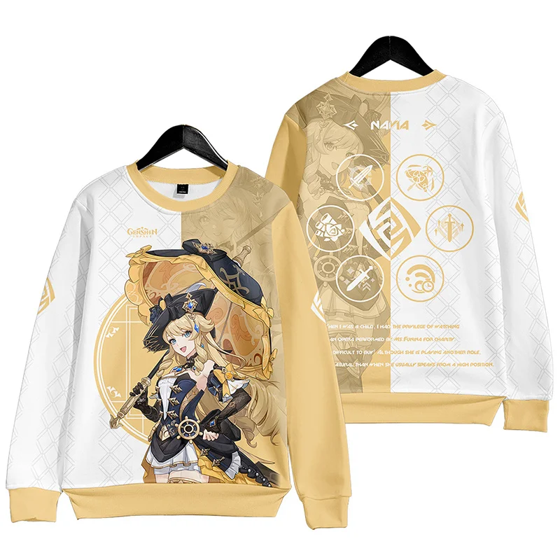 Game Genshin Impact Furina Navia Hoodie Men Harajuku Long Sleeve Hooded Sweatshirt Streetwear Women Pullover Cosplay Outerwear
Game Genshin Impact Furina Navia Hoodie Men Harajuku Long Sleeve Hooded Sweatshirt Streetwear Women Pullover Cosplay Outerwear