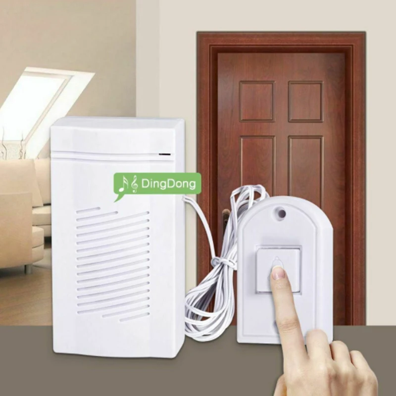 Safety Wired Doorbell Battery operated Guest Welcome Energy saving Simple Home Office Security Smart button White
Safety Wired Doorbell Battery operated Guest Welcome Energy saving Simple Home Office Security Smart button White