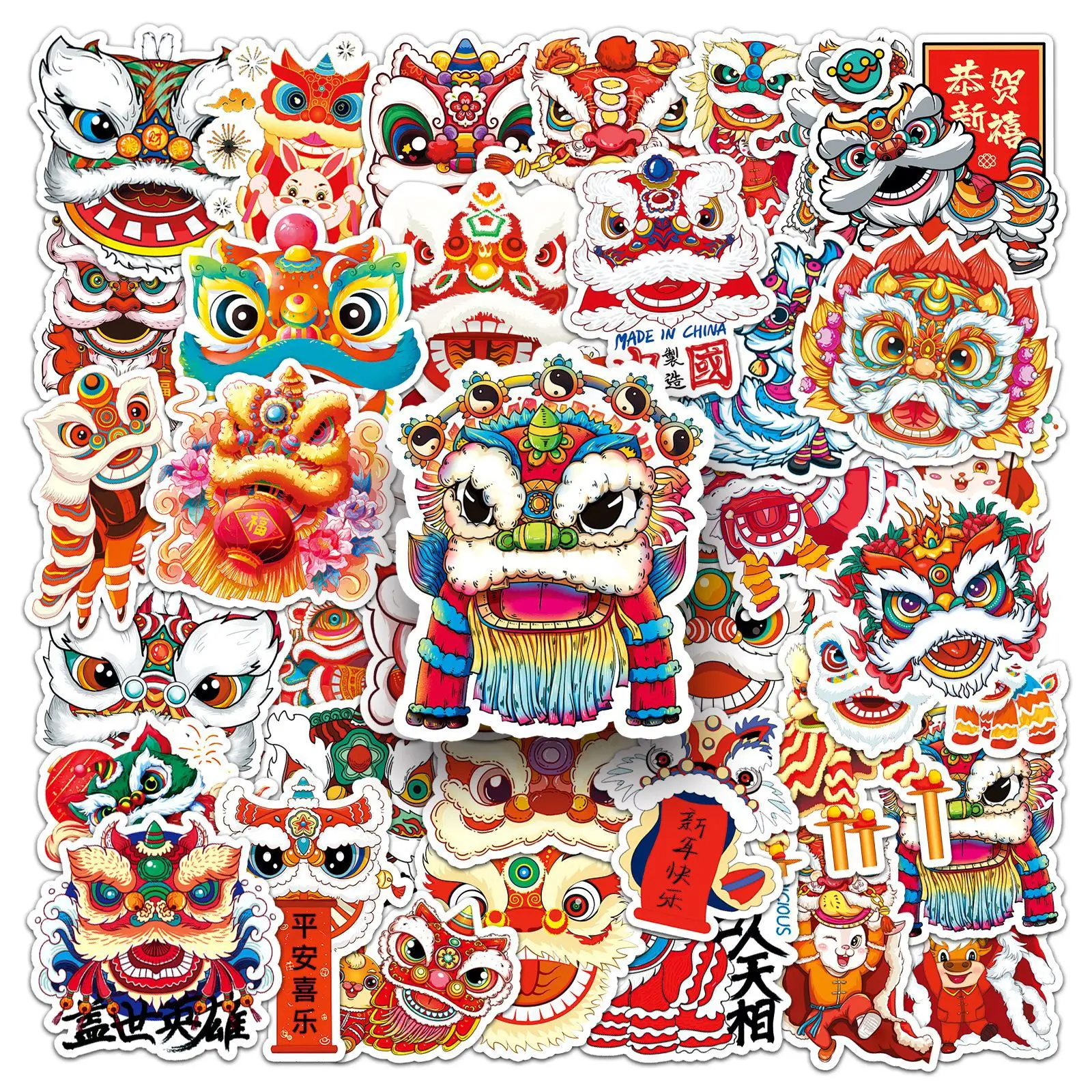 50Pcs Cartoon Lion Dance Series Graffiti Stickers Suitable for Laptop Helmets Desktop Decoration DIY Stickers Toys Wholesale
50Pcs Cartoon Lion Dance Series Graffiti Stickers Suitable for Laptop Helmets Desktop Decoration DIY Stickers Toys Wholesale