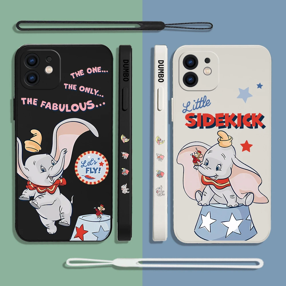 

Disney Cartoon Dumbo Phone Case For Samsung A53 A50 A12 A52 A52S A51 A72 A71 A73 A81 A91 A32 A22 A30 A21S 4G 5G with Hand Strap