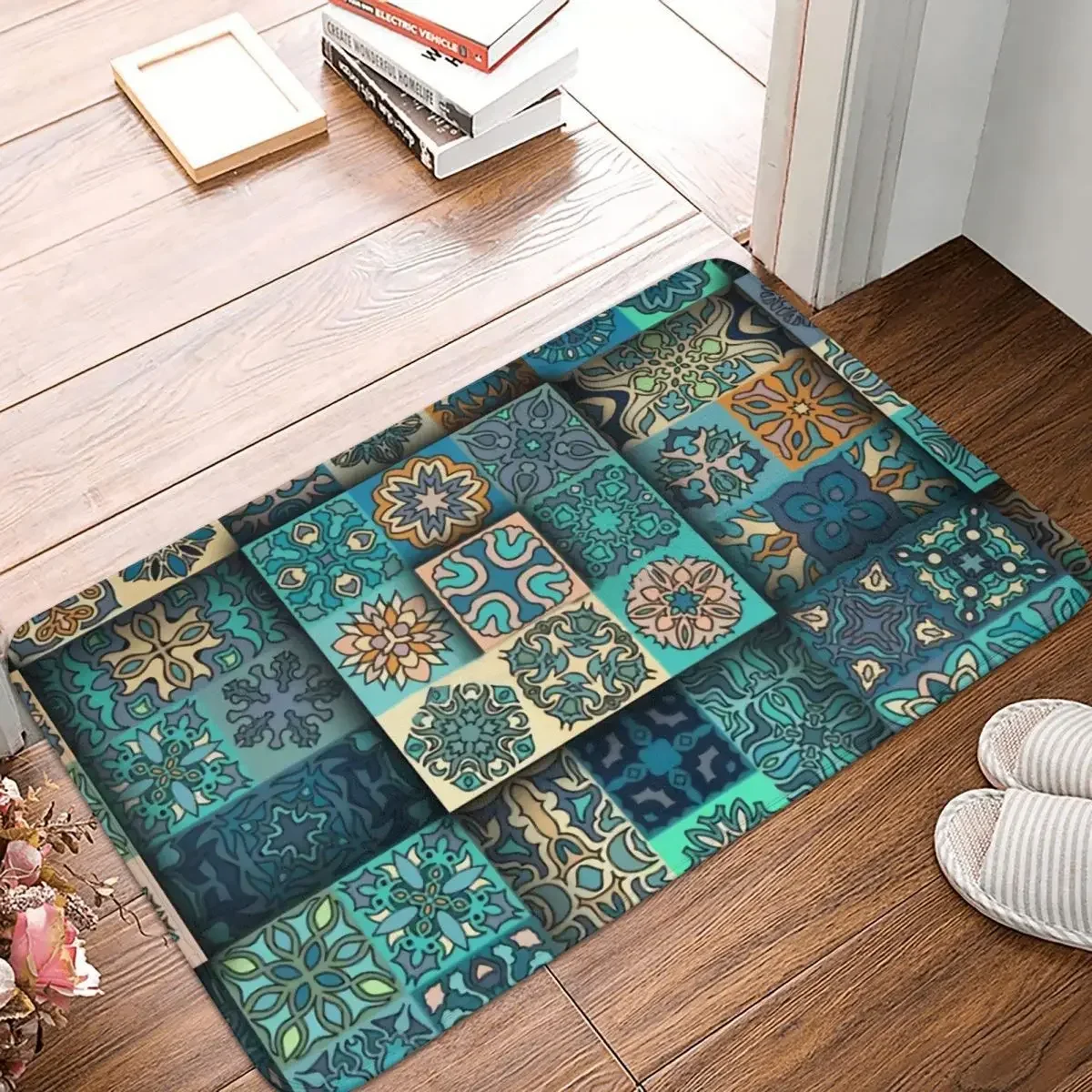 

House entrance carpet Art Non-Slip Carpet Morocco Doormat Living Room Bathroom Mat Welcome Decoration water absorption mat