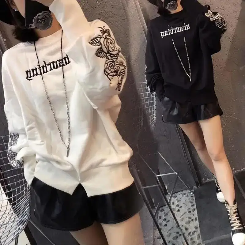 2024 Autumn and Winter Thin Sweatshirt Women's Round Neck Korean Style Top Loose Slimming Long-sleeved T-shirt Women
2024 Autumn and Winter Thin Sweatshirt Women's Round Neck Korean Style Top Loose Slimming Long-sleeved T-shirt Women