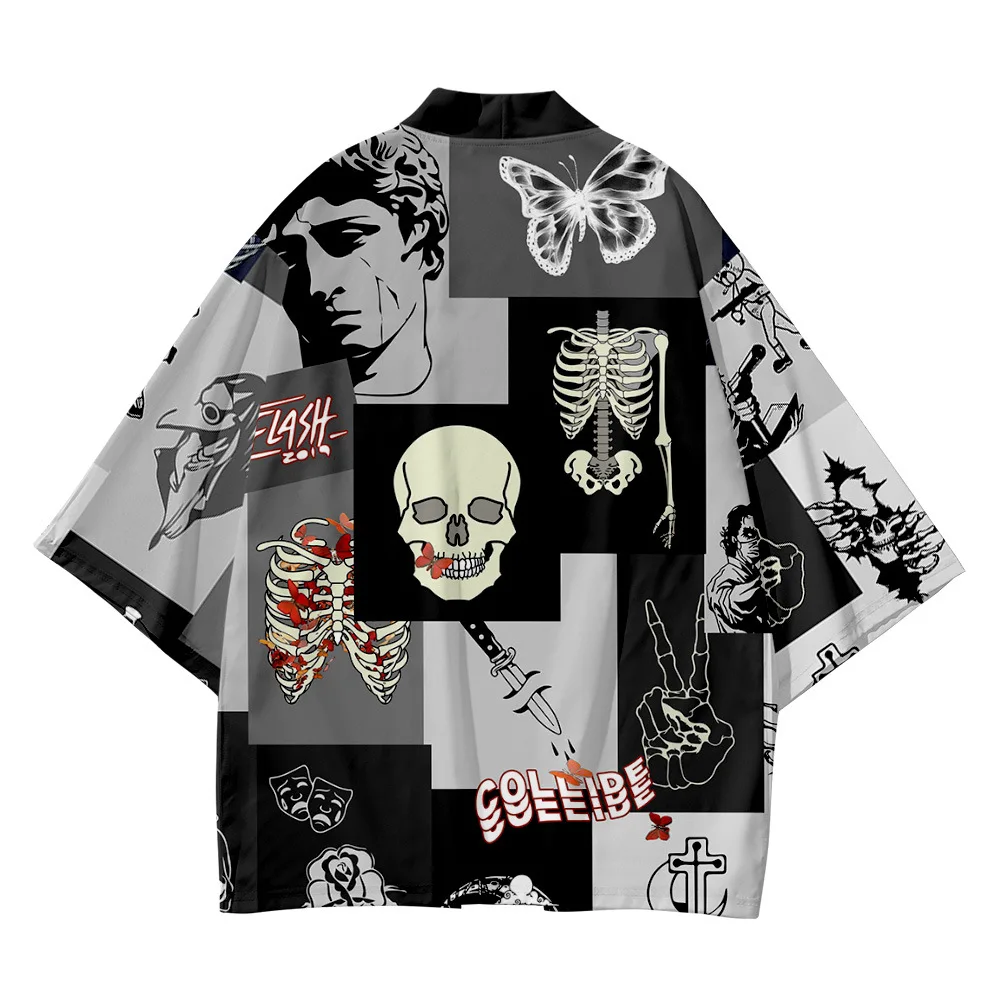 Plus Size 5XL 6XL Skull Print Beach Japanese Style Kimono Streetwear Men Women Cardigan Cosplay Haori Yukata Harajuku Tops Robe
Plus Size 5XL 6XL Skull Print Beach Japanese Style Kimono Streetwear Men Women Cardigan Cosplay Haori Yukata Harajuku Tops Robe